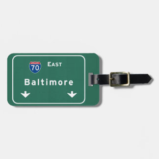 Baltimore Maryland md Interstate Highway Freeway : Luggage Tag