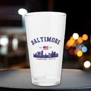Baltimore Maryland Modern Skyline city Glass