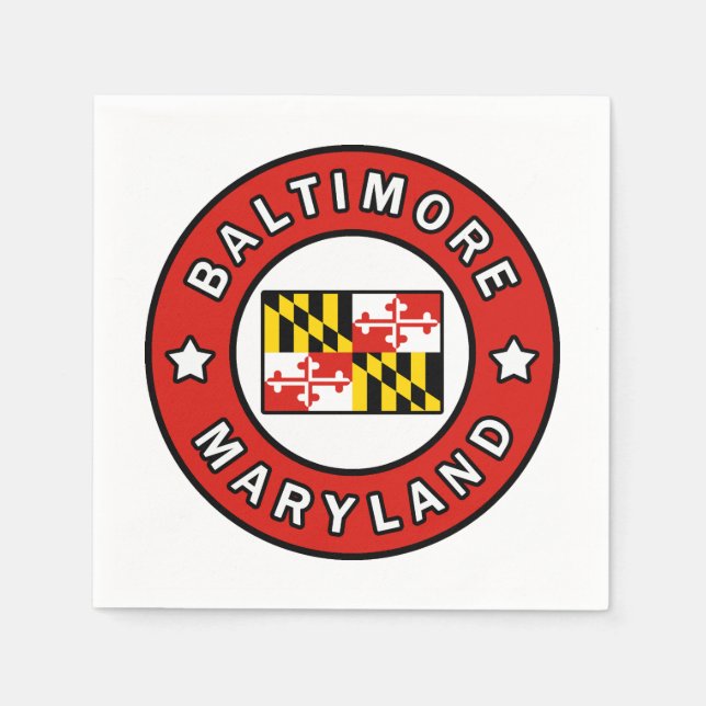 Baltimore Maryland Napkin (Front)