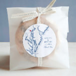 Baltimore Maryland Navy Wedding Favour Classic Round Sticker<br><div class="desc">Express your gratitude with our elegant Baltimore, MD wedding favour stickers, featuring an elegant navy blue map of Chesapeake Bay and the word "Thank You". They're great for wedding cookies, candles or candy. Perfect for weddings at venues like The Grand Baltimore, The Belvedere, The Walters Art Museum, Baltimore Museum of...</div>