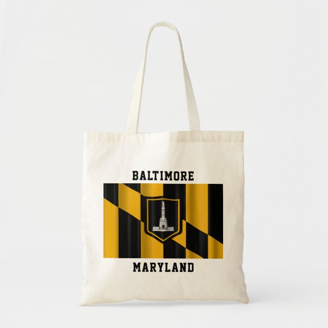 Baltimore, Maryland official flag tote bag (Front)