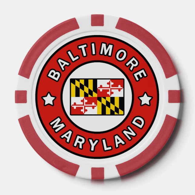 Baltimore Maryland Poker Chips (Front)