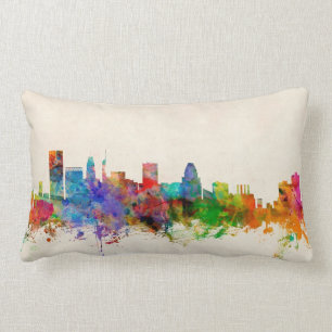 Baltimore Maryland Skyline Cityscape Lumbar Cushion