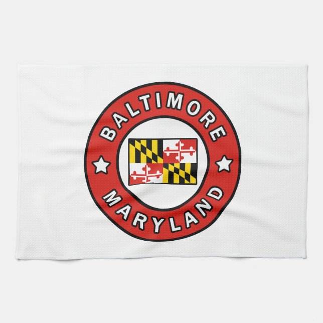 Baltimore Maryland Tea Towel (Horizontal)