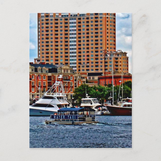 Baltimore MD - Inner Harbor Water Taxi Postcard (Front)
