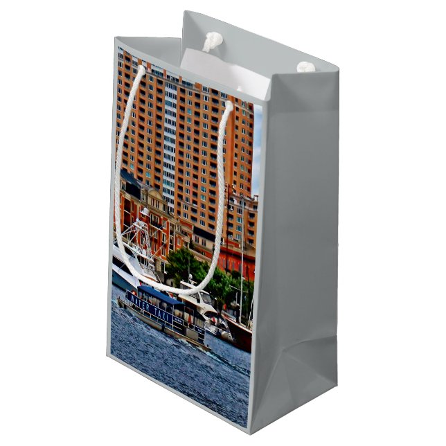 Baltimore MD - Inner Harbour Water Taxi Small Gift Bag (Back Angled)