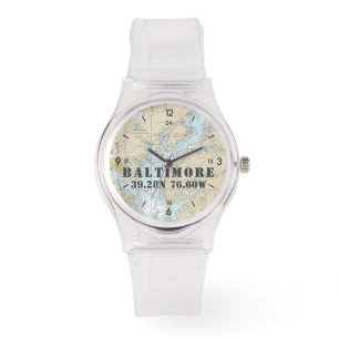 Baltimore MD Latitude Longitude Nautical Boater's Watch
