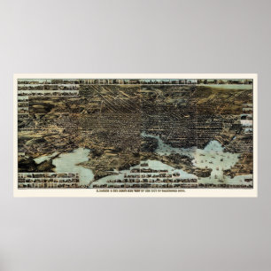 Baltimore, MD Panoramic Map - 1870 Poster