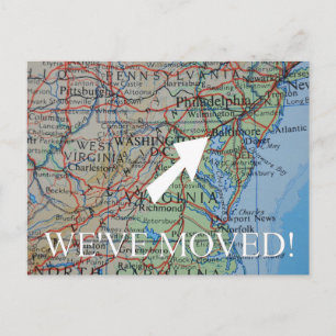 Baltimore New Address announcement Postcard