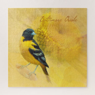Baltimore Oriole and Daisy Jigsaw Puzzle