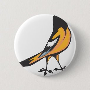 Baltimore Oriole Bird 6 Cm Round Badge