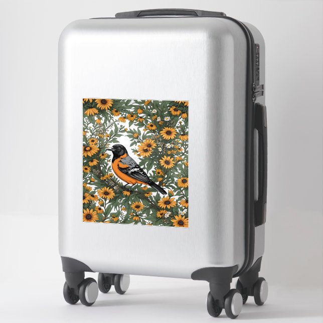 Baltimore Oriole Bird And Black Eyed Susan Flowers (Suitcase)