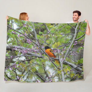 Baltimore Oriole Fleece Blanket