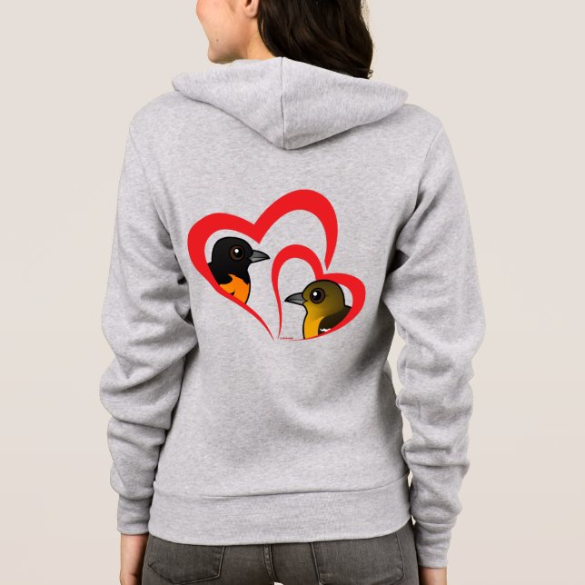 Baltimore Oriole Love Hoodie (Back)