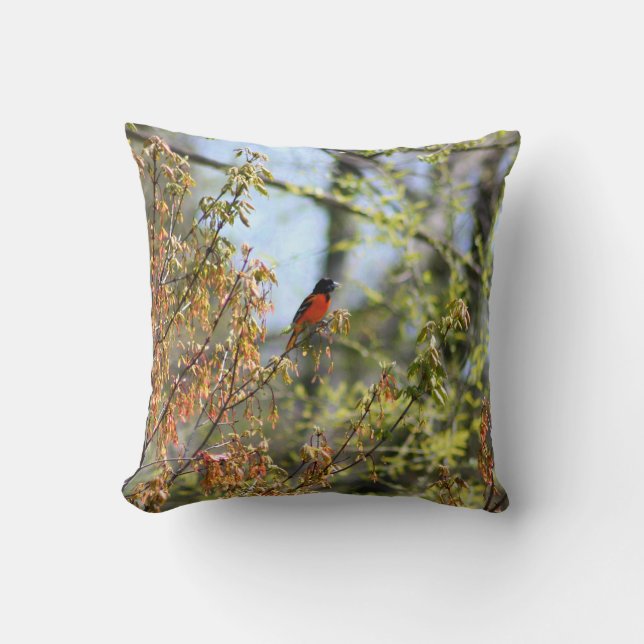 Baltimore Oriole Pillow (Front)