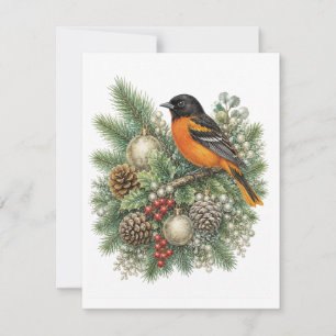 Baltimore Oriole Winter Songbirds Collection Card