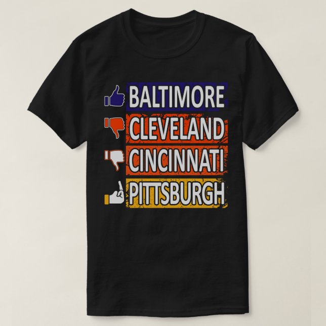 Baltimore Pro  Funny North Ranks T-Shirt (Design Front)