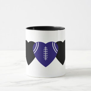 Baltimore Ravens Football Heart Design Mug