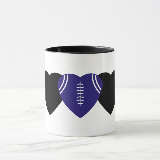 Baltimore Ravens Football Heart Design Mug