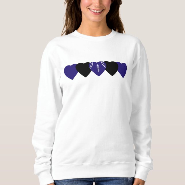 Baltimore Ravens Heart Football Sweatshirt (Front)