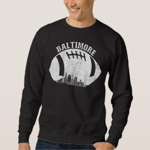 Baltimore Skyline Football Fan Vintage Baltimore F Sweatshirt