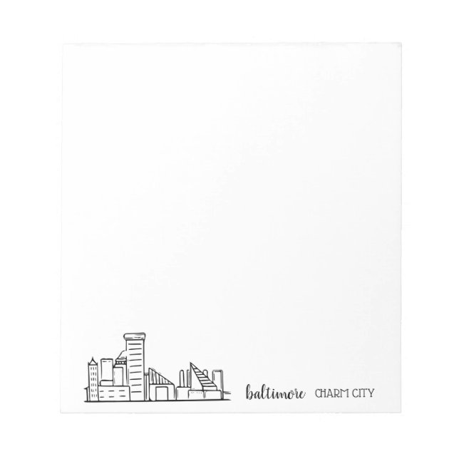 Baltimore Skyline Notepad (Front)