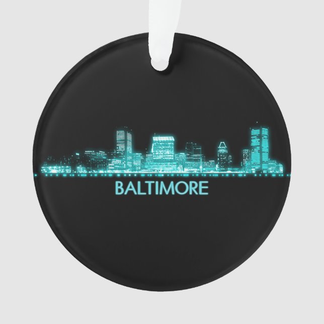 Baltimore Skyline Ornament (Front)