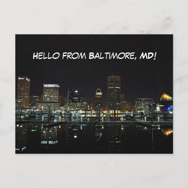Baltimore Skyline Postcard (Front)