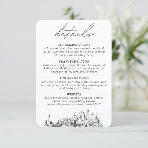 Baltimore Wedding Small Vertical Details Enclosure Card