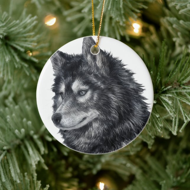 Balto Dog Ceramic Tree Decoration (Tree)