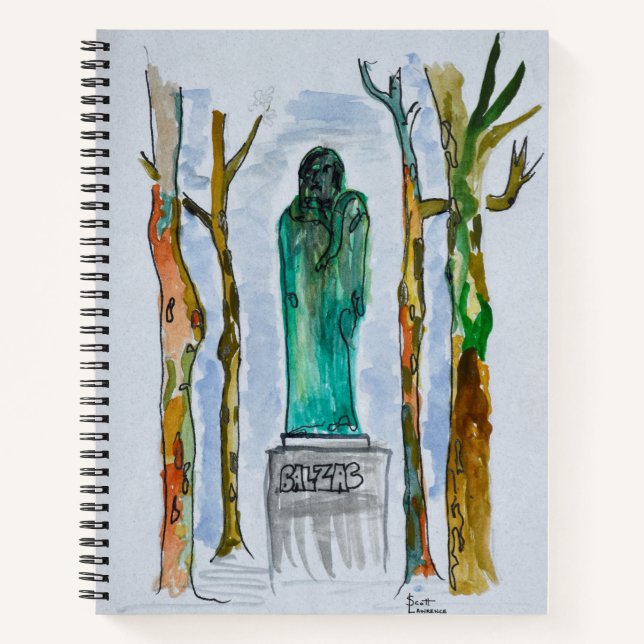 Balzac Statue by Rodin | Paris, France Notebook (Front)