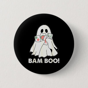 Bam Boo Halloween Ghost Mahjong Funny Costume Game 6 Cm Round Badge