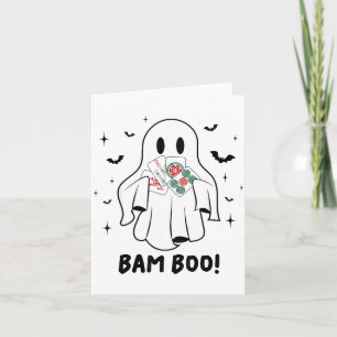 Bam Boo Halloween Ghost Mahjong Funny Costume Game Card