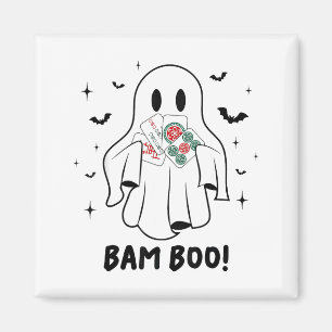 Bam Boo Halloween Ghost Mahjong Funny Costume Game Magnet