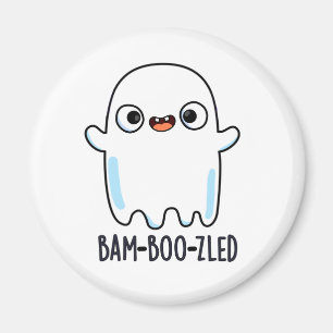 Bam-boo-zled Funny Halloween Confused Ghost Pun Magnet