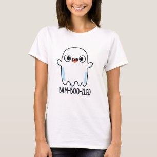 Bam-boo-zled Funny Halloween Confused Ghost Pun  T-Shirt