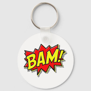 BAM COMICBOOK SOUNDS ACTIONS LOUD COMICS CARTOONS KEY RING
