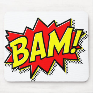 BAM COMICBOOK SOUNDS ACTIONS LOUD COMICS CARTOONS MOUSE PAD
