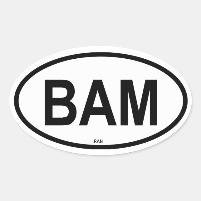 BAM OVAL STICKER (Front)