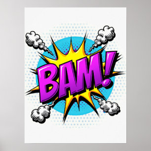 BAM! Pop Blast Explosion - Comic Style Art Poster