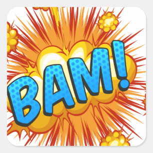 Bam Square Sticker