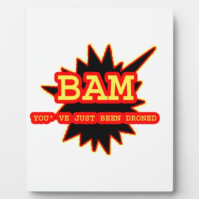 BAM YOU'VE JUST BEEN DRONED jGibney The MUSEUM Za Plaque (Front)