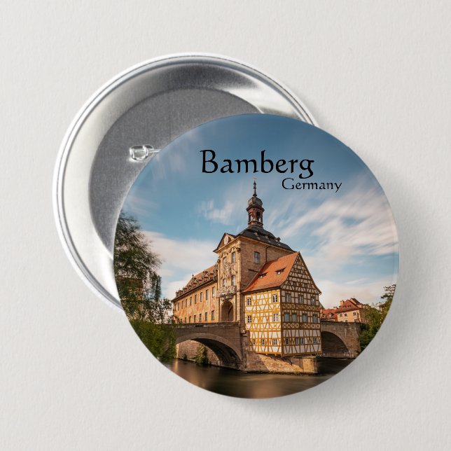 Bamberg Germany 7.5 Cm Round Badge (Front & Back)
