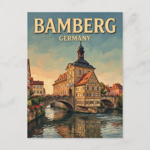 Bamberg Old Town Germany Postcard