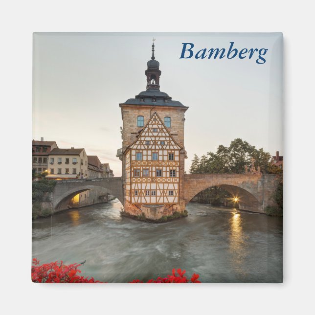 Bamberg Old Town Hall and Obere Bridge Magnet (Front)