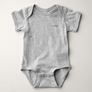 Bambina / 'Baby Girl' Mammaprada Bodysuit, Grey Baby Bodysuit