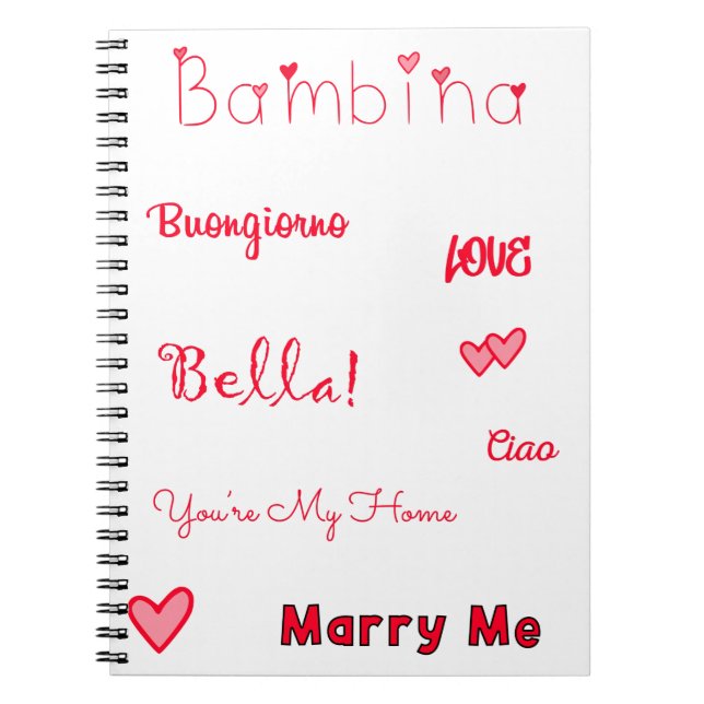 Bambina Love Quotes Set Pack Notebook (Front)