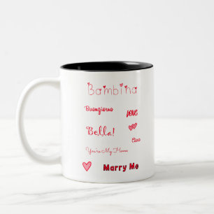 Bambina Love Quotes Set Pack Two-Tone Coffee Mug