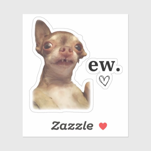 Bambi's "ew" heart sticker (Sheet)