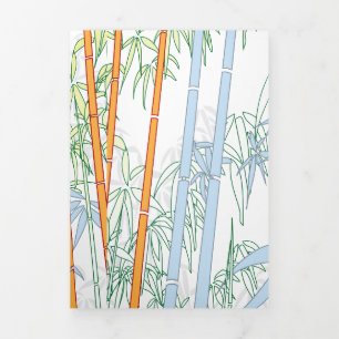 Bamboo 3 Tri-Fold holiday card